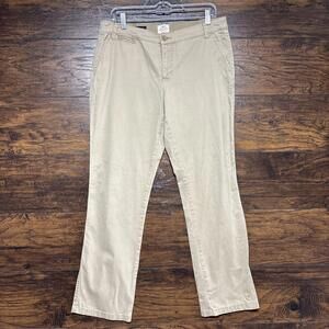 St. John’s Bay Women’s Khaki Pants - Beige, Straight Leg - 32x30" Size 12P
